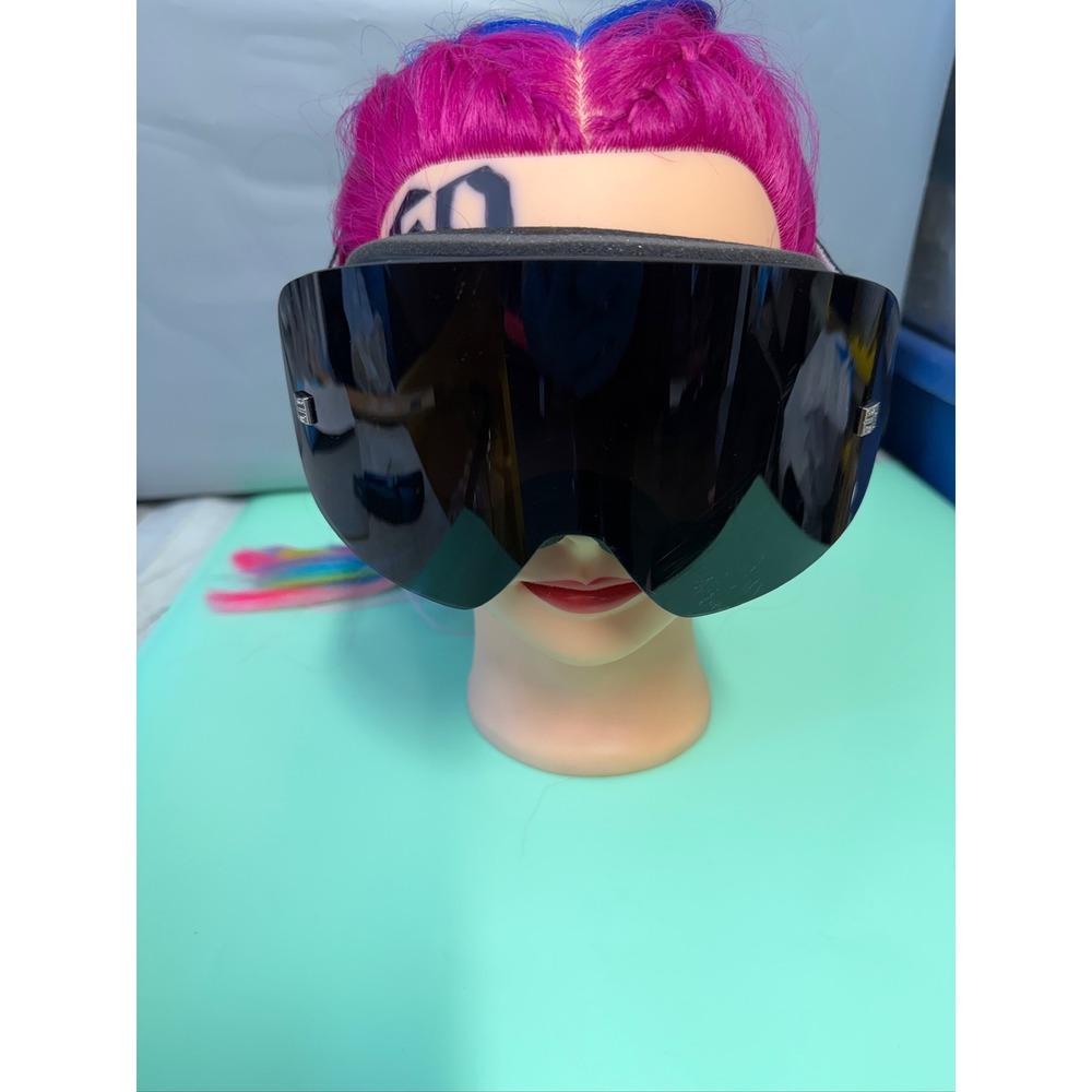 Givenchy GV40042U Black Shield Ski Goggles Silver 4G Logo Branded Strap